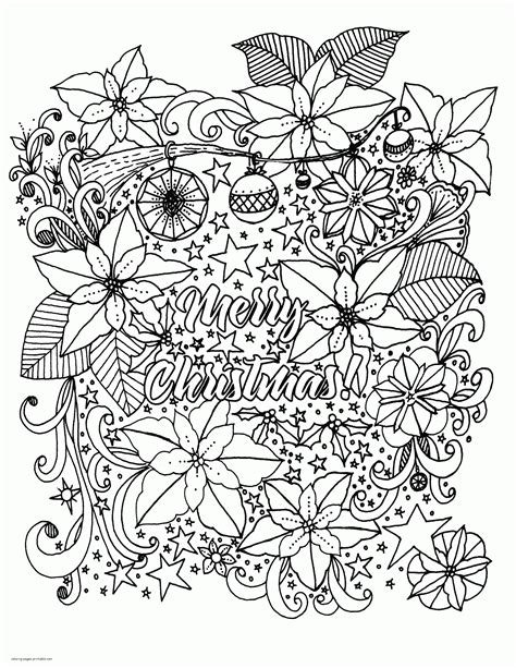 cute christmas colouring pages|adult christmas colouring page.